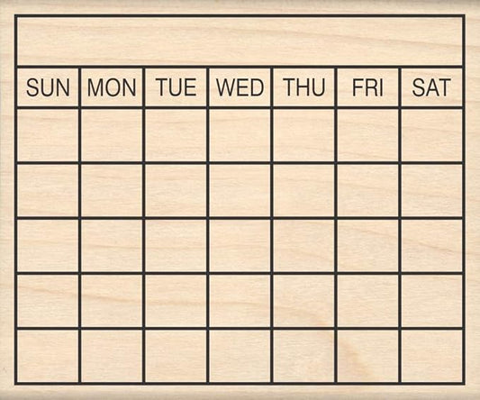 Stamps by Impression Journal, Habit Tracker, Calendar Rubber Stamp 2.25" x 2.75" 5 Row ST 1299