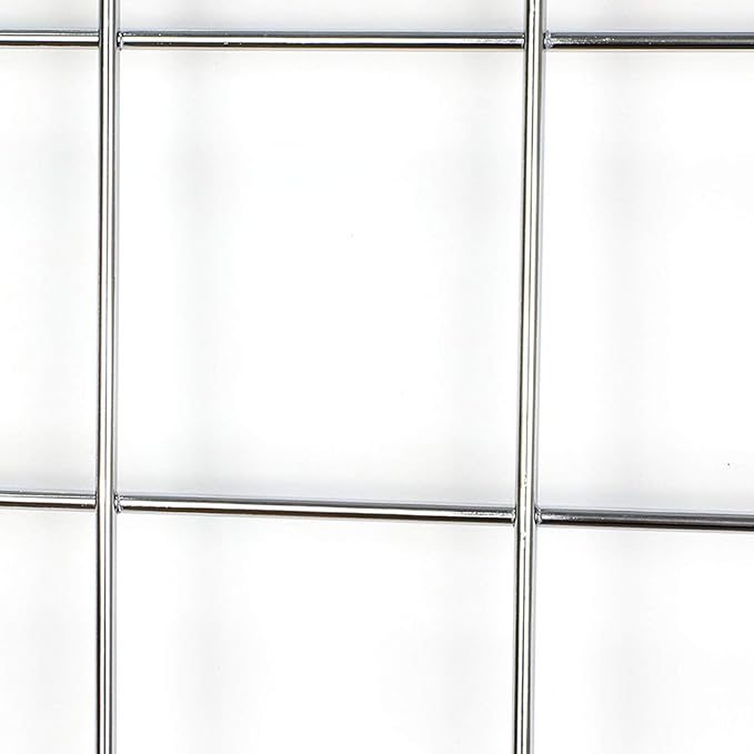 GBYAN Wall Grid Silver Wire Photo Grid Panels Desk Wall Organizer Metal Memo Board, 25.6" x17.7, 2 Pack