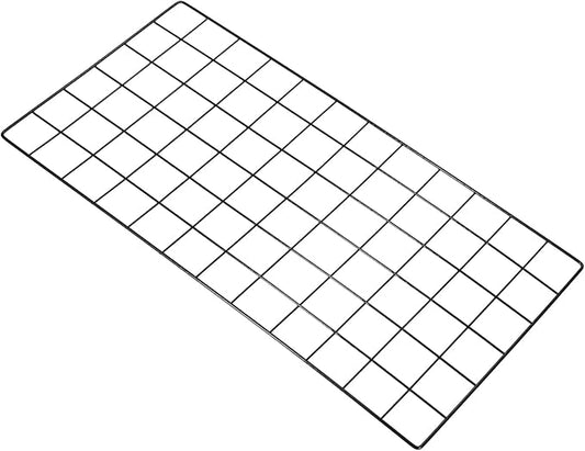 PATIKIL 24"x12" Wire Grid Panel, 1 Pack Wall Grid Decorative Panels Board Photo Pictures Display Decor Hanging Organizer for Home Office, Black