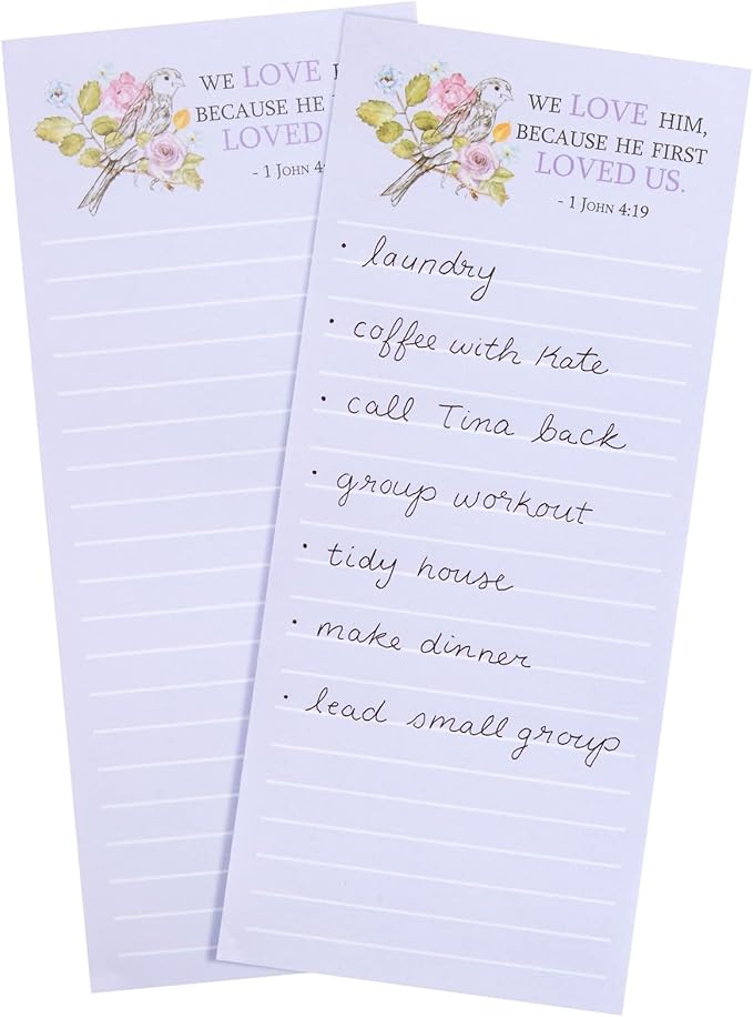 Juvale Fridge Magnets Christian Notepads - 2.75 x 6.25 In, Multicolor, 12-Pack - To-Do & Grocery List Notepad - Religious Gifts