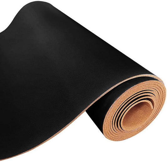 96"x48" Cork Board Roll with Linen Black - 1/4" Thick 4'x8' Frameless Natural Corkboard for Walls Pictures Photo Vision Prayer, ZHIDIAN Large Decorative Bulletin Board for Home Office School