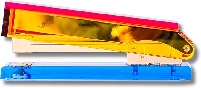 ban.do Cute Acrylic Stapler, Fun/Unique/Colorful Desk Accessories for Work/Office, Colorblock