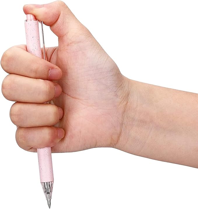RIANCY Premium Pink Gel Pens - Smooth Writing, Quick Dry, Set of 12 - Ideal for Journaling, Note-Taking, Art Supplies