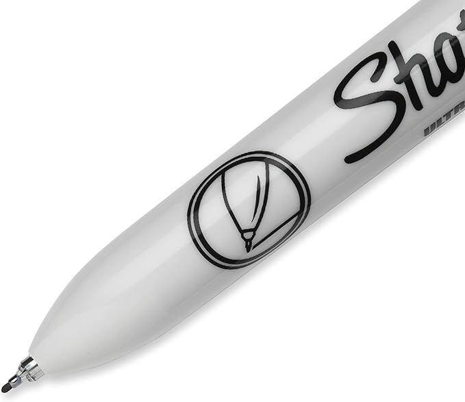 Sharpie Retractable Permanent Markers, Ultra Fine Point, Black, 12 Count
