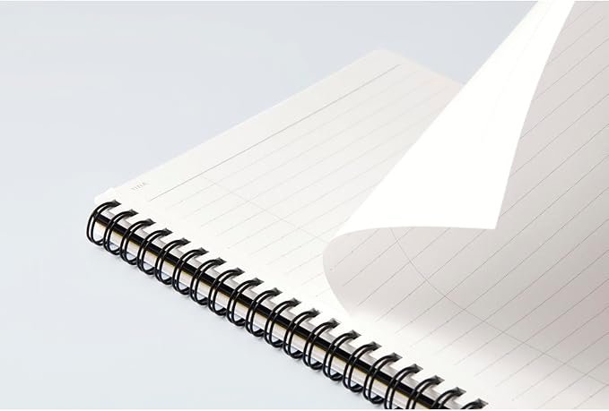 Maruman MNEMOSYNE Notebook 9.92 x 7.05 Inches (B5), 8mm ruled 29-line, 80 Sheets, Black, 1 ea. (N174)