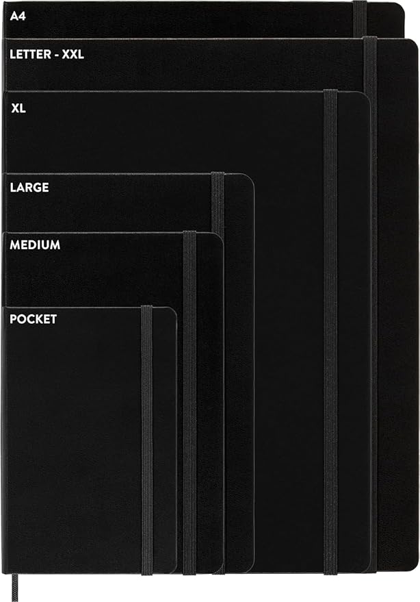 Moleskine Classic Notebook, Large, Dotted, Black, Hard Cover (5 x 8.25)