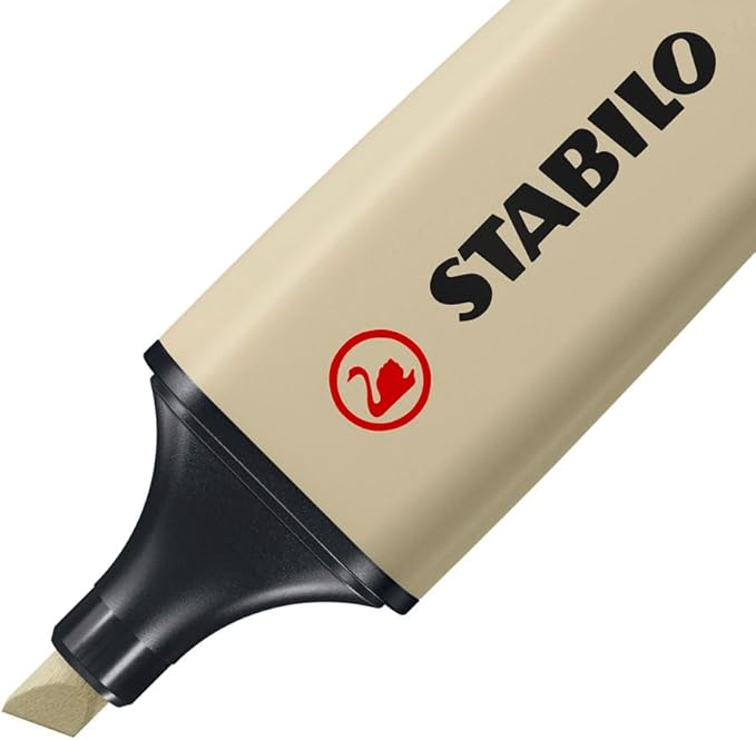 STABILO Highlighter BOSS ORIGINAL NatureCOLORS - Pack of 4 - Mud Green, Sienna, Umber, Black