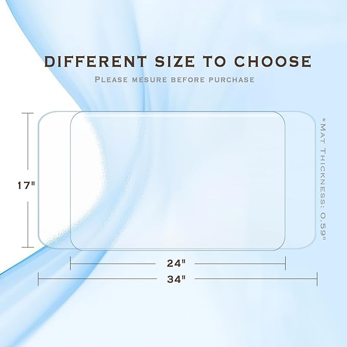 Clear Desk Mat Frosted, 34 x 17 in Desk Pad, Protector Mat for Office & Home Working, Table Protector Anti-Water & Heat Resistant