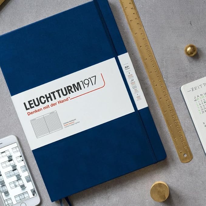 LEUCHTTURM1917 - Notebook Hardcover Medium A5-251 Numbered Pages for Writing and Journaling (Mint Green, Squared)