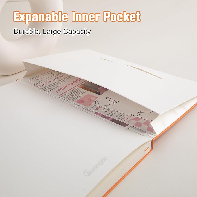 Lined Journal Notebook for Work with 160 Pages, 5.6" x 8" Hardcover Notebooks Journals Medium Size for Writing Women Men