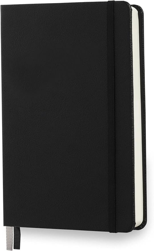 Minimalism Art, Premium Hard Cover Notebook Journal, Classic 5" x 8.3", 122 Numbered Pages, Gusseted Pocket, Ribbon Bookmark, Extra Thick Ink-Proof Paper 120gsm, San Francisco (Plain, Black)