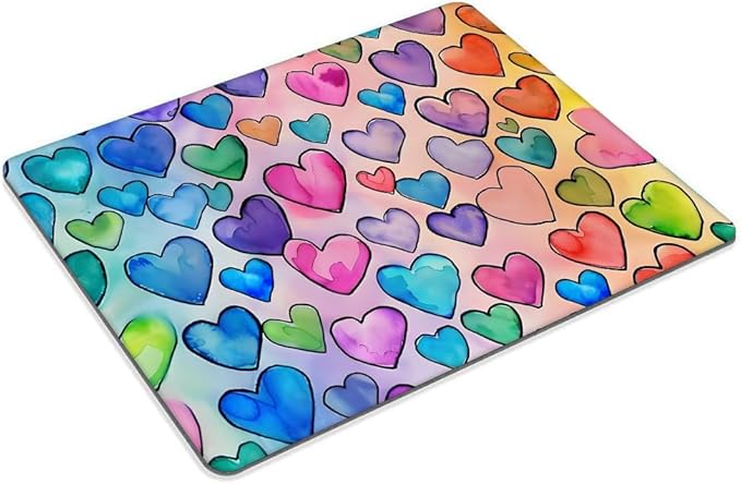 Colorful Heart Lovely Cute Pink Mouse pad Customized Mousepad Non-Slip Rubber Base Mouse Pads for Computers Laptop Office Desk Accessories Mouse pad