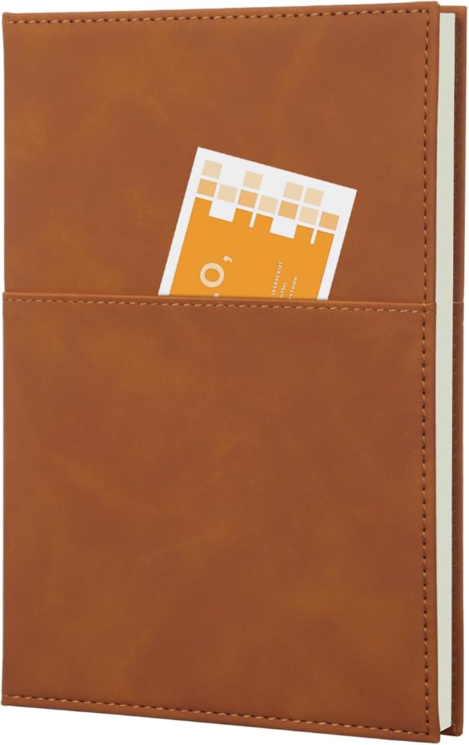COMIX Lined Journal Notebook - 240 Pages 5.6" x 8.3" Journaling Notebook for Women & Men, Fits for Work, Diary, Travel, School, Business, Church, Hardcover, A5, College Ruled, Brown