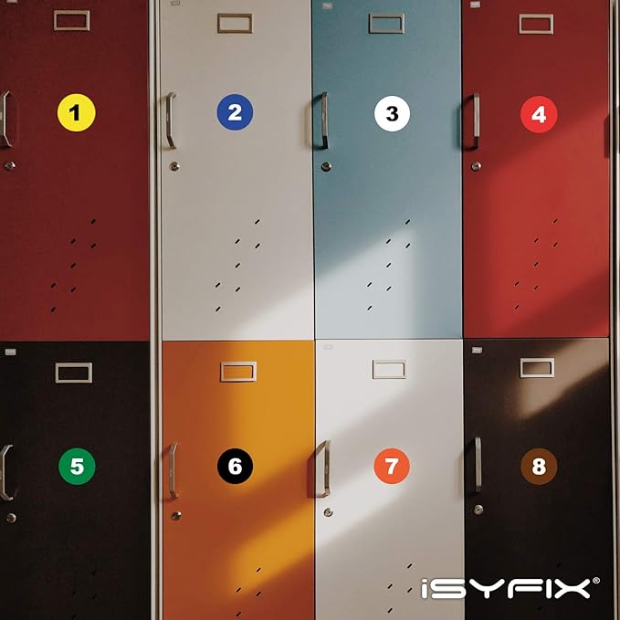 iSYFIX Multicolor Consecutive Number Stickers – 1 to 100, 3-inch, 1 Set – Vinyl Self Adhesive Premium Decal, Ideal for Inventory, Storage, Organizing, Boxes, Toolbox, Lockers & More, Indoor/Outdoor