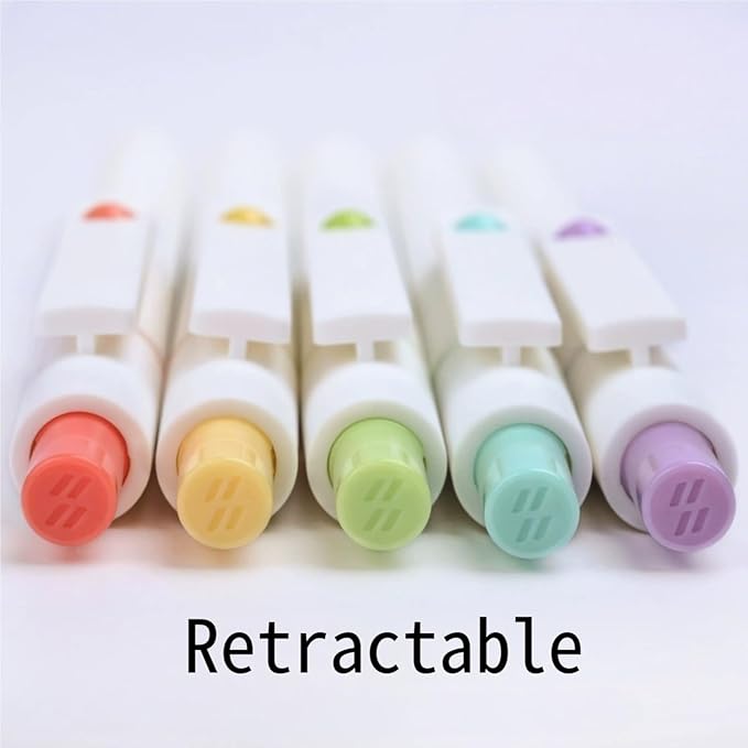5-Pack White Barrel Gel Ink Pens with Macaron Button Colors, 0.5mm Black Ink Fine Point High-End Series Pens for Smooth Writing, Perfect for Journaling, Note-Taking, Office, and School Supplies