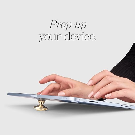 Case-Mate Minis - Cell Phone Stand/Grip - Suction Cup Cell Phone Holder [Removable for Wireless Charging] for iPhones, Android Smartphones, Kindles & More - Champagne Crystal