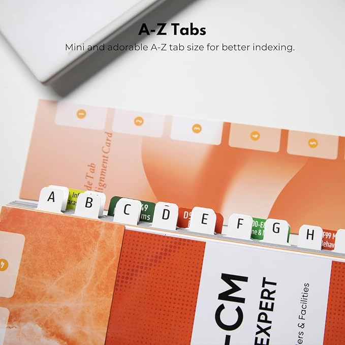 Index Tabs for ICD-10-CM 2026 Expert Codebook - Easy Navigation for Medical Coding Books (for AAPC Version)