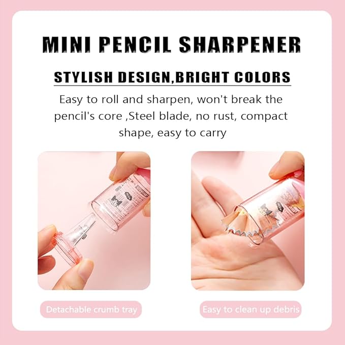 4Pcs Cute Stationery Set,Kawaii School Supplies,Including 2 Retractable Erasers and 2 Pencil Sharpeners, for Kawaii Office School Home Supplies(Eraser and 2Pcs)