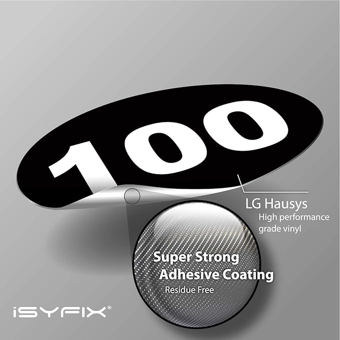 iSYFIX Black Consecutive Number Stickers – 1 to 100, 2-inch, 1 Set – Vinyl Self Adhesive Premium Decal, Ideal for Inventory, Storage, Organizing, Boxes, Bins, Toolbox, Lockers & More, Indoor/Outdoor