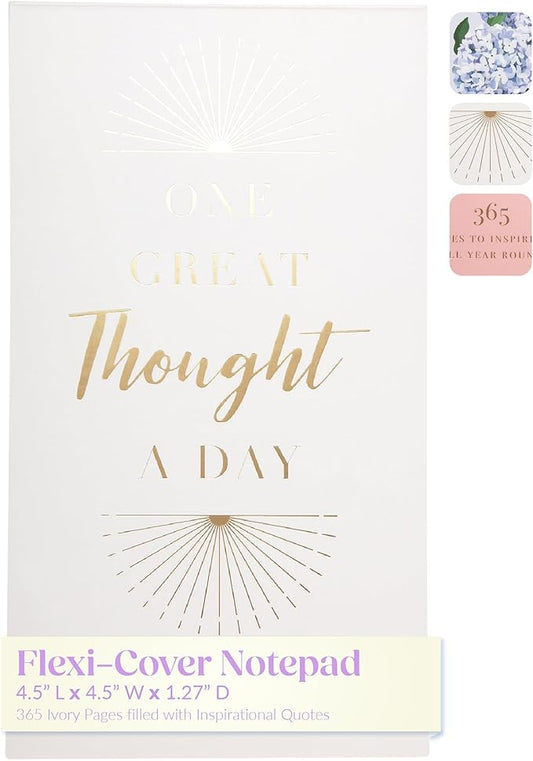 WORLD TRAVELER A Thought a Day List Pad with 365 Inspirational Quotes for Notes, Memos - A Year of Positive Thinking, To Do List Notepad, Size 5X8, Starburst