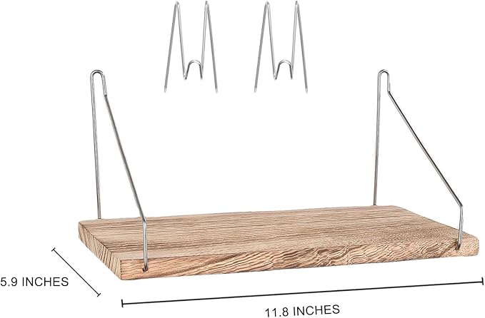 Fabric Wall Cubicle Shelf with Hooks for Work Decor, 11.8' Wooden Cubicle Organizer Storage Shelf with Hangers Cubicle Accessories for Women Men Desk