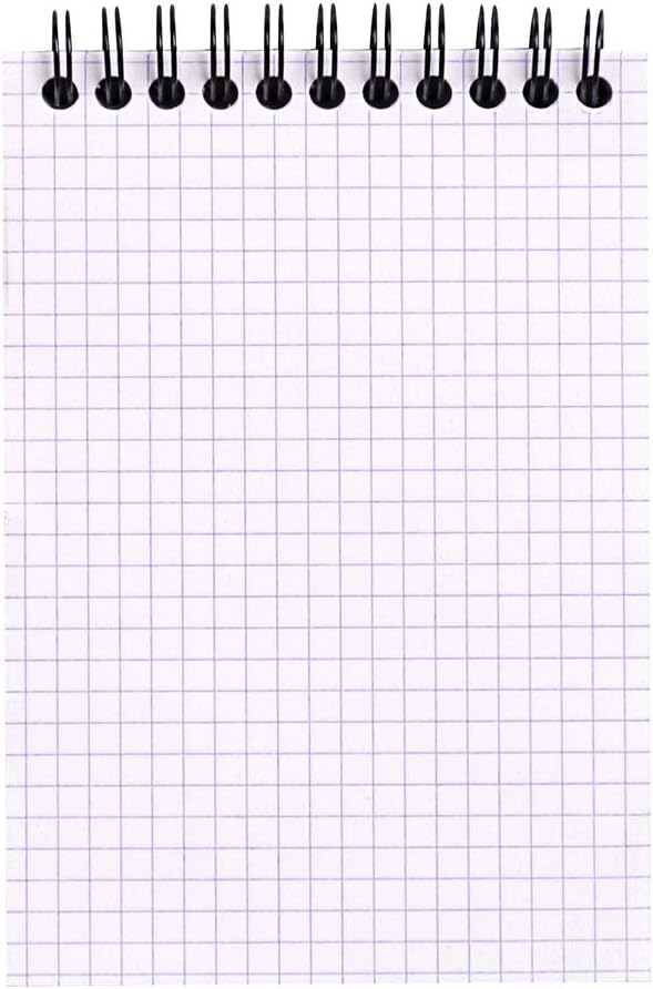 Rhodia Wirebound Notepad, A6, Square ruling - Black