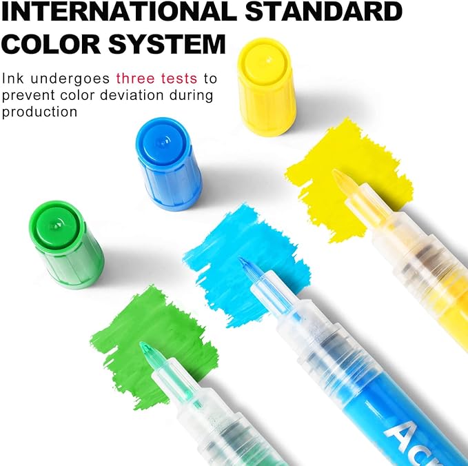 24 Colors Extra Fine Tip Paint Pens Paint Markers, Premium Acrylic Paint Pens For Rock Painting, Canvas, Wood, Glass, Ceramic, Fabric, Acrylic Paint Markers Set for Painting Supplies, Craft Supplies