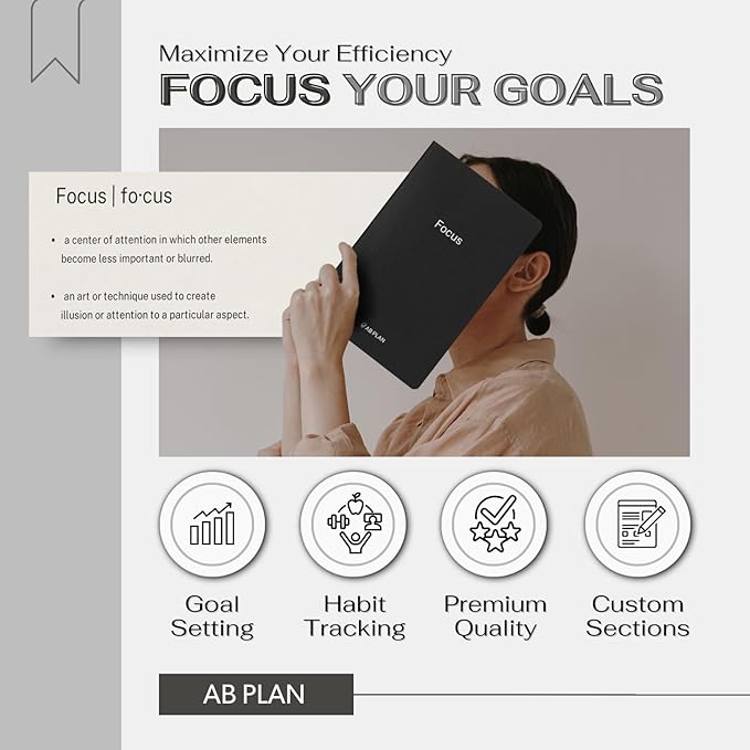 Weekly Planner – Hardcover Monthly Planner Habit Tracker – Goal Setting Daily Journal Undated Planner for Women, Men – Ultra-Thick Paper Day Planner For Notes, Organizing, Sleep Habit