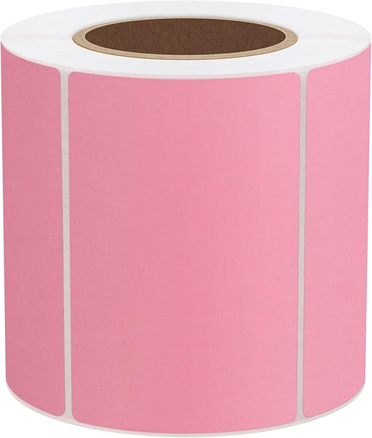 Hybsk 3x2 inch Color Direct Thermal Labels for Shipping, Barcodes, Address, Compatible with Rollo Label Printer & Zebra Desktop Printers (3"x2",Pink)