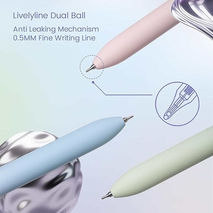 Ddaowanx Gel Pens,5Pcs Fine Point Smooth Writing Pens,0.5mm Quick Dry Black Ink for Journaling,Writing,Note Taking,Office&School Supplies,Aesthetic Desk Accessories Gifts for Women