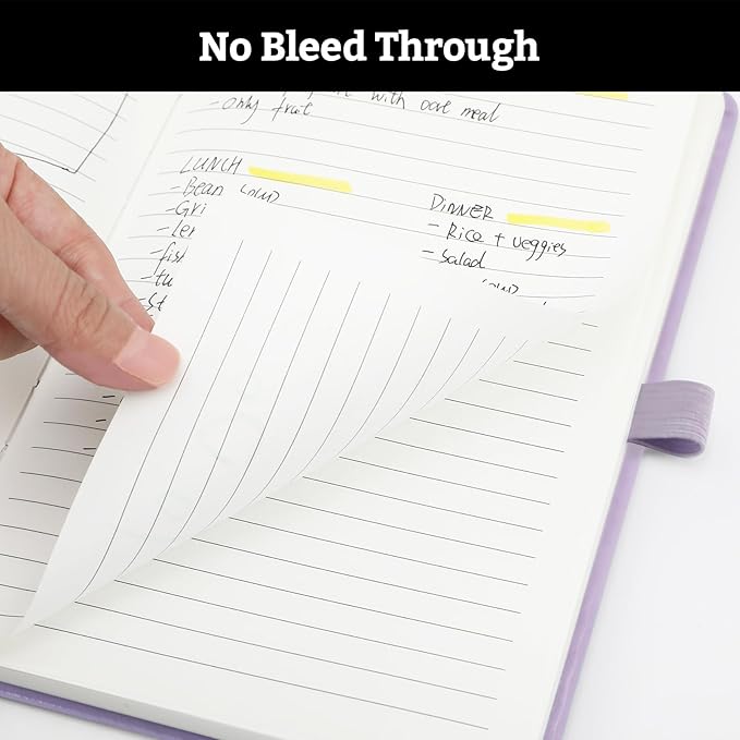 2Pack Lined Hardcover Journal Notebook, A5 192 Pages 100Gsm Thick Paper College Ruled for School,Note Taking,Work,Diary，5.7''*8.3'',Lavender