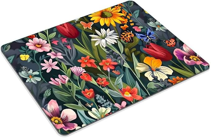 Butterflies and Flowers Mouse pad Customized Mousepad Non-Slip Rubber Base Mouse Pads for Computers Laptop Office Desk Accessories Mouse pad