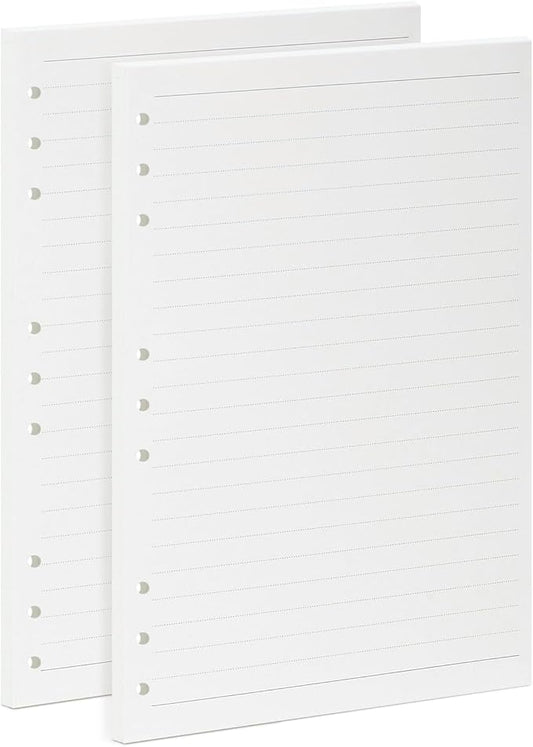 90 Sheets Lined Planner Refill Paper, 255x180mm, 9 Holes Inserts Paper B5 Loose Leaf Notebook Insert for Filofax Bullet Journals Diary