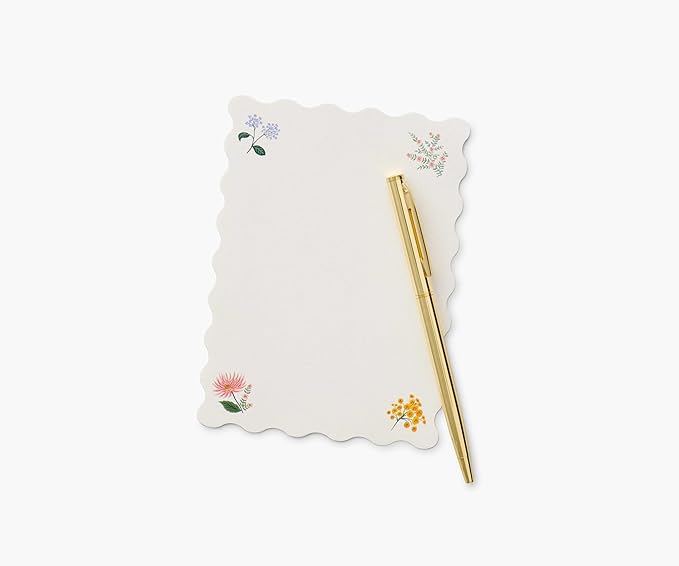 RIFLE PAPER CO. Dahlia Note Writing Set, Take Notes with Style, Everyday Reminders or Special Occasion Use, Add a Pinch of Pinache to any Note Taking Task
