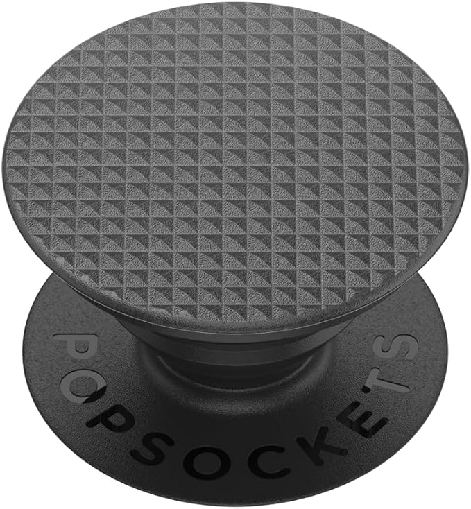 PopSockets Adhesive Phone Grip, Holder, Phone Stand, Black - Knurled Texture Black