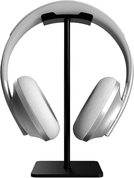 TalkWorks Headphone Stand Holder-Desktop Headset Stand Organizer and Tabletop Space Saver for Home, Office and Gaming Room - Sleek Design, Easy Assembly and Durable Non-Slip Base,Black