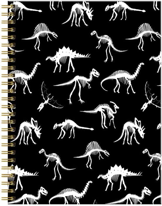 Spiral Journal Notebook for Women,A5 College Ruled Notebooks 6"x 8.4", 120 Pages (60 Sheets) Lined Journal with Premium Thick Paper,Perfect for School Office Home(Cute Dinosaurs)