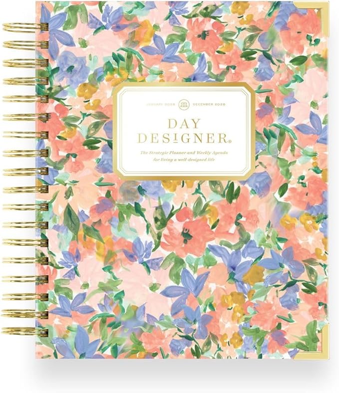 Day Designer 2026 Weekly Planner – Premium Planner for Stylish Organization. Combines Weekly & Monthly Calendars, Daily Schedule, Notes Pages, Goal Setting, Stickers, Pocket & More. Elegant Laminated Cover with Gold Accents (Lorelei Design - 2026)