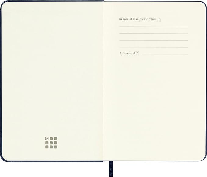 Moleskine Classic Notebook, Hard Cover, Pocket (3.5" x 5.5") Plain/Blank, Sapphire Blue, 192 Pages
