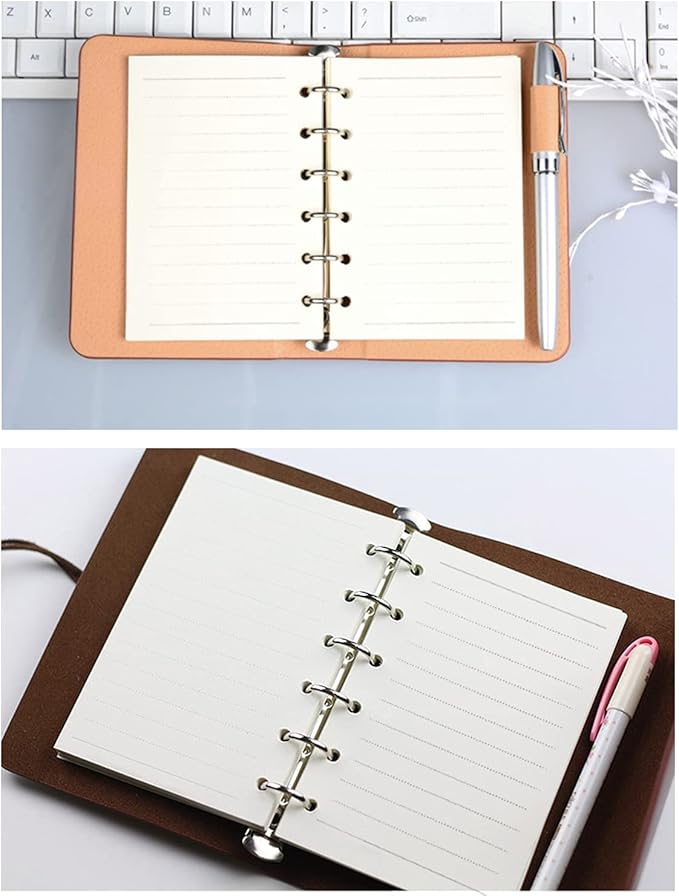 A7 Planner Refill, 3 Pack 135 Sheets/270 Pages, Planner Refill, Writing Paper, A7 Size, 6 Hole Binder Journal Notebook