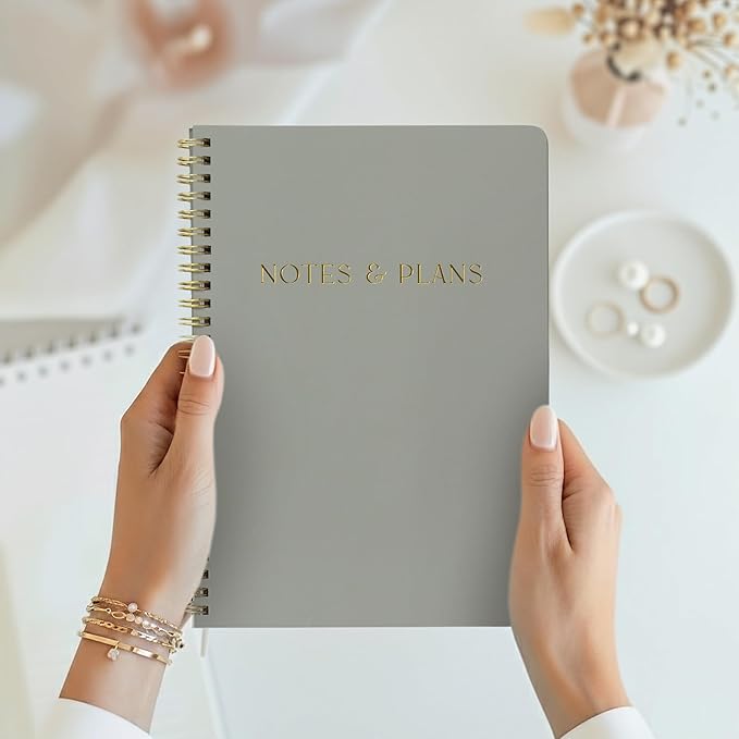 Beautiful Daily Planner And Notebook With Hourly Schedule - Aesthetic Spiral To do List Notepad to Easily Organize Your Tasks And Appointments - Stylish Book And School Or Office Supplies For Women