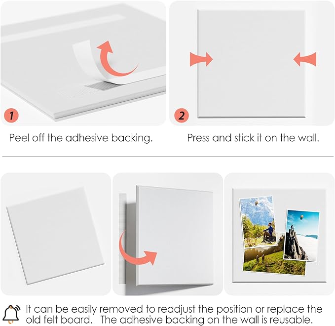 MaxGear Large Cork Board for Wall 48" x 36" White Bulletin Board, 12 Pack Felt Wall Tiles with Pushpins, Cork Boards for Office Pin Board Tack Board for Photo Meno Decor