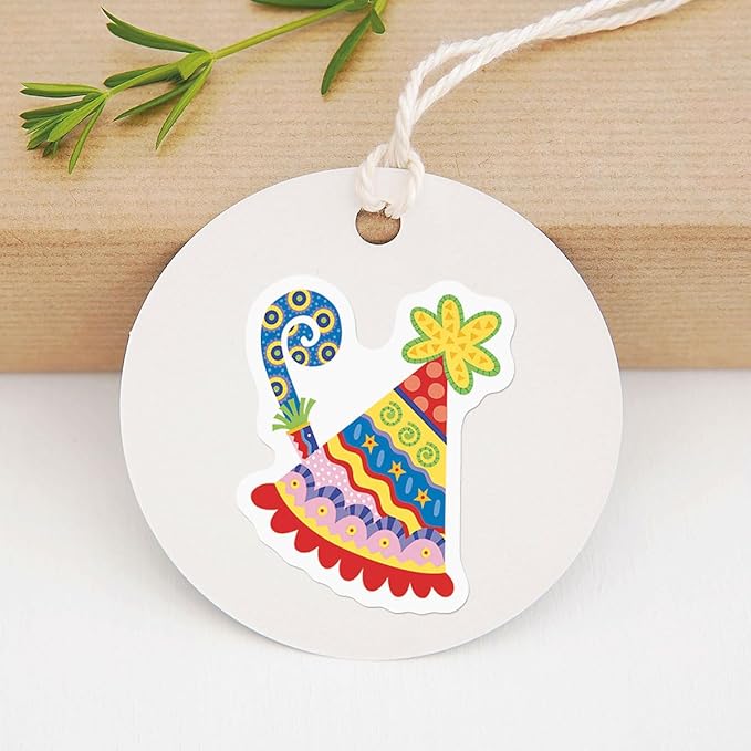 Current Colorful Celebration Birthday Party Sticker Variety Pack-2 Sheets,92 Assorted Stickers for Kids, Teachers, School, Scrapbooking, Journals, Monthly Planners, Calendars, Crafts & Greeting Cards
