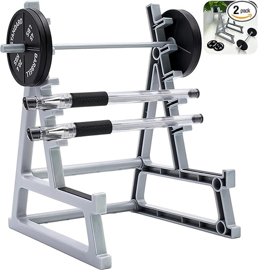Squat Rack Pen Holder for Desk, Barbell Rack Pen Holder, Gym-themed Unique Shape, Office Stationery Organizer Decor, Mini Weight Racks Pencil Holder for Fitness Weightlifting Lovers