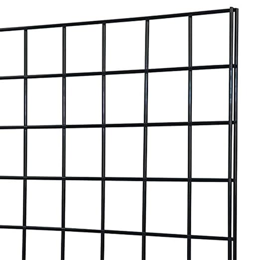 Only Garment Racks #1900B (Box of 3) Grid Panel for Retail Display - Perfect Metal Grid for Any Retail Display, 2'x 6', 3 Grids Per Carton (Black Finish)