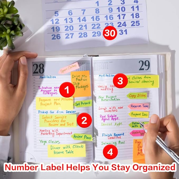 Number Stickers, Consecutive Number Stickers 1-50, 10 Sheets Round Numbers Labels, Red Small Number Sticker Vinyl Numbers Decals for Office, Classroom, Storage, Inventory, Indoor, Outdoor, 1 inch