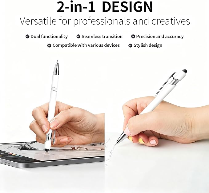 15 Pack Motivational Pen Set - Inspirational Quotes Retractable Ballpoint Pens for Office School Supplies, Encouragement Gifts for Women Men, White