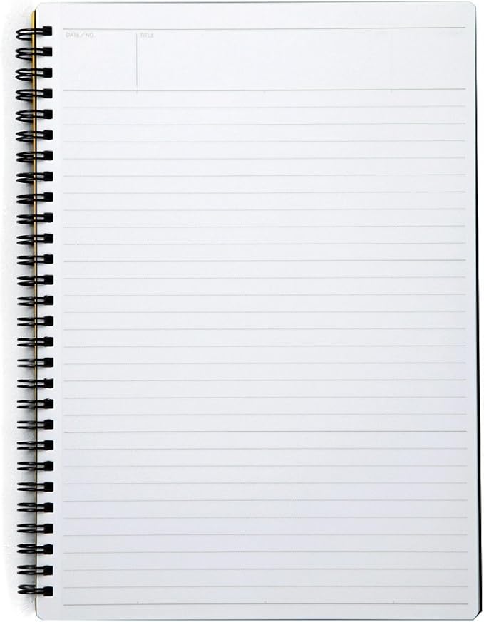 Maruman MNEMOSYNE Notebook 9.92 x 7.05 Inches (B5), 7mm ruled 30-line, 80 Sheets (N194A), Black