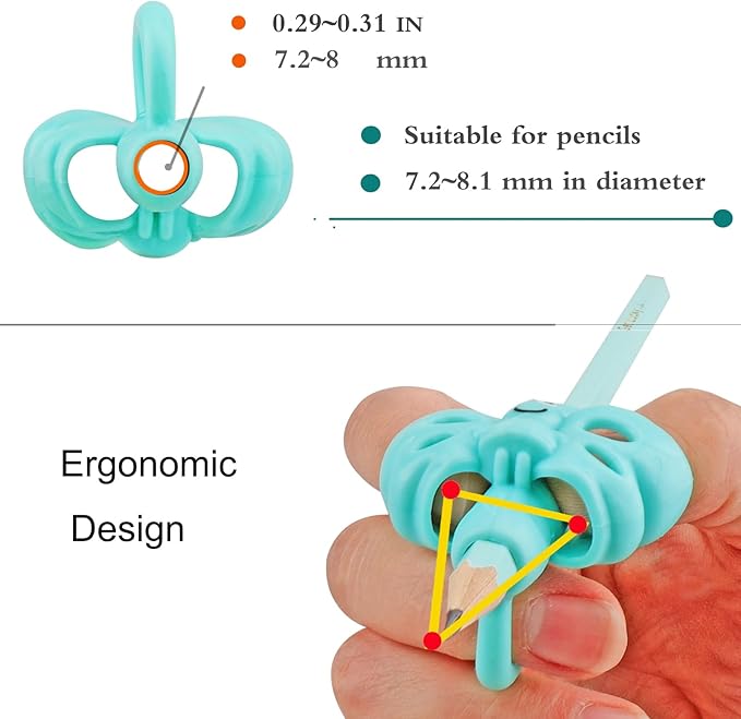 JuneLsy Butterfly Three-Finger Pencil Grips (8PCS)
