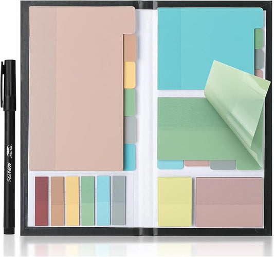 Mr. Pen- Transparent Sticky Note Set, 410 Pack, Morandi Colors, Transparent Sticky Notes Tabs